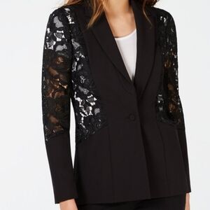 INC International Concepts Black Lace Blazer